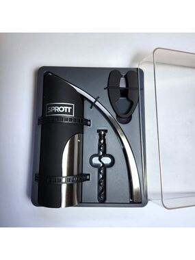 Wine Opener Kit Sprott Brookstone Estate foil cutter, extra corkscrew New